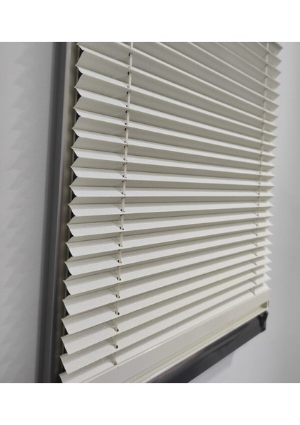 Plise Katlanır Cam Balkon Perdesi - Ofis Perdesi - Mutfak Perdesi - Salon Perdesi Krem fiyatları