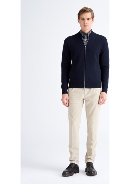 Erkek Lacivert Fermuarlı Yün Hırka fiyatları