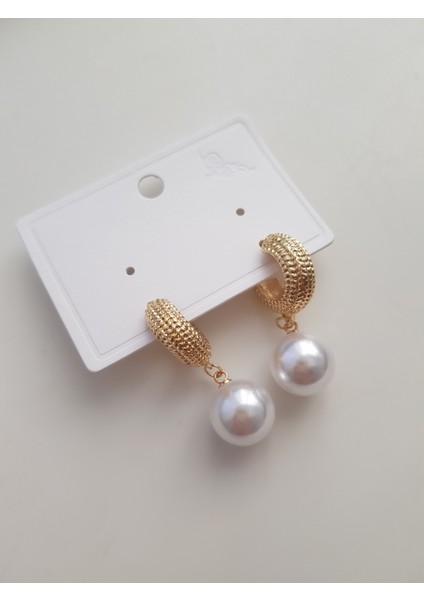 Gold Minimal Halka Inci Küpe fiyatları