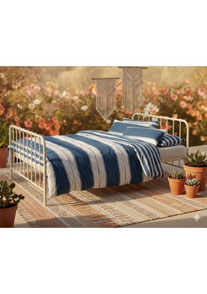 Ranforce Madras Mavi Çift Kişilik Nevresim Takımı modelleri