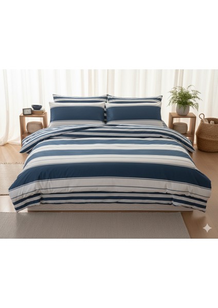 Ranforce Madras Mavi Çift Kişilik Nevresim Takımı fırsatları