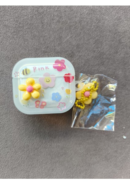 Airpods Kabartmalı Çiçek Desenli Kılıf 3. Nesil fiyatları