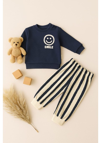 Ciobaby Erkek Bebek Takımı Smile Yazı Baskılı fiyatları