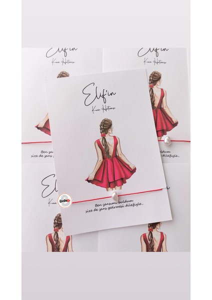 Kişiye Özel Kına Gecesi Hediyeliği Şans Bilekliği 50 Adet