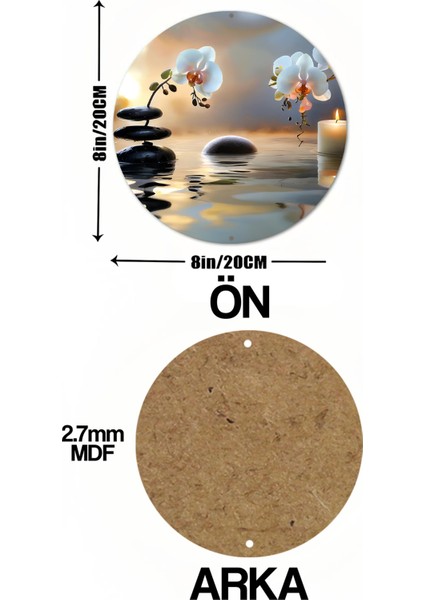 Doğanın Huzurunu, Şıklıkla Bir Araya Getiren Uv Baskılı Mdf Duvar Süsü – 33X33 cm & 20X20 cm DT106 indirimleri