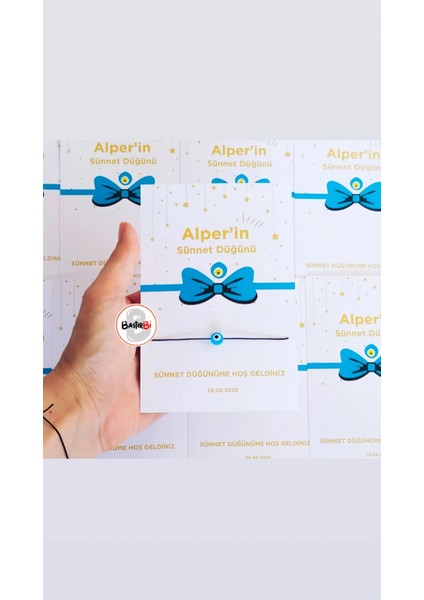 Sünnet Hediyeliği Şans Bilekliği Nazar Boncuklu 50 Adet