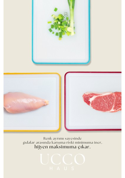 3’lü Renkli Kesme Tahtası Seti – Bpa Içermez | Gıdaya Uygun, Hijyenik ve Dayanıklı Plastik modelleri