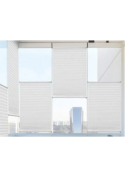 Plise Katlanır Cam Balkon Perdesi - Ofis Perdesi - Mutfak Perdesi - Salon Perdesi Beyaz indirimleri