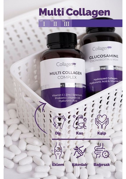 Multivitamin Kolajen ,vitamin C-D3 , Zinc , Selenium , Hyaluronic Acid , Probiyotik ,1500 Mg x 90 Tablet fırsatları