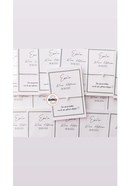 Kına Gecesi Hediyeliği Şans Bilekliği 50 Adet