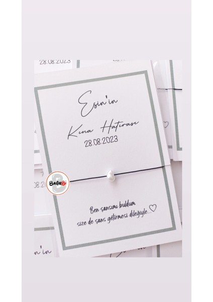 Kına Gecesi Hediyeliği Şans Bilekliği 50 Adet fiyatları