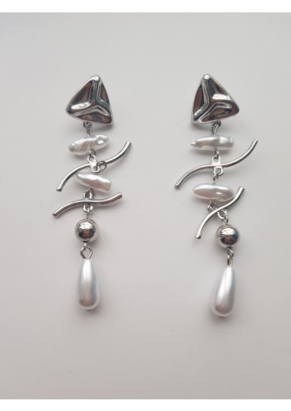 Sedef Incili Gümüş Küpe modelleri