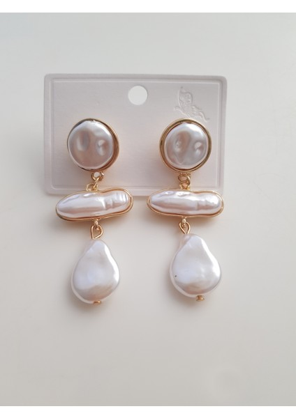 Inci Zarafeti Gold Küpe