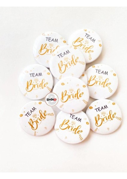 Gold Bride, Team Bride Buton Rozet 10 Adet