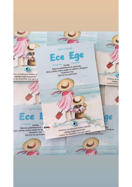 Kardeşlere Özel Doğum Günü Hediyesi Şans Bilekliği 30 Adet