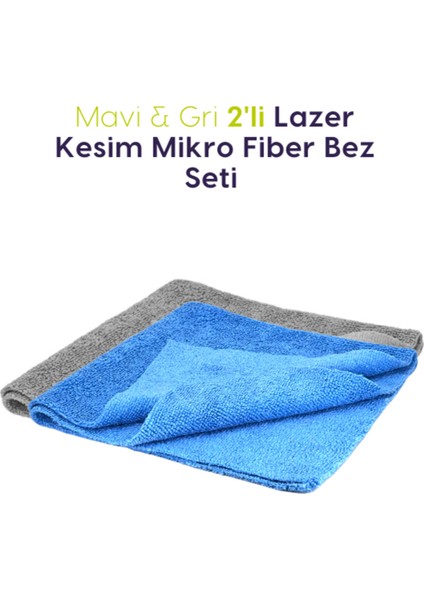 Mikrofiber Bez Iki Renk 40 x 40 cm - Lazer Kesim Kusursuz Parlaklık!