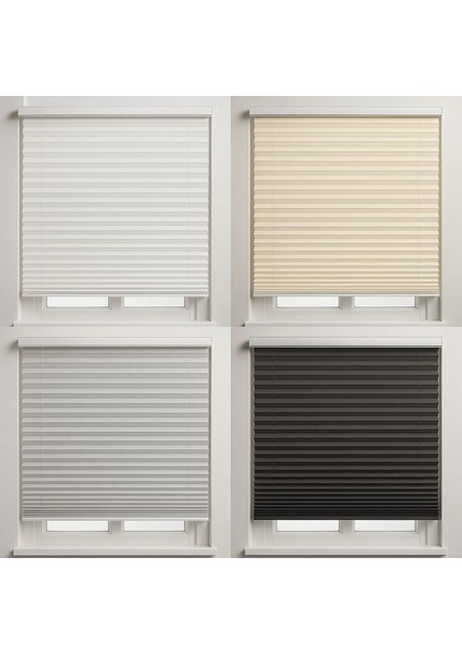 Plise Katlanır Cam Balkon Perdesi - Ofis Perdesi - Mutfak Perdesi - Salon Perdesi Gri indirimleri