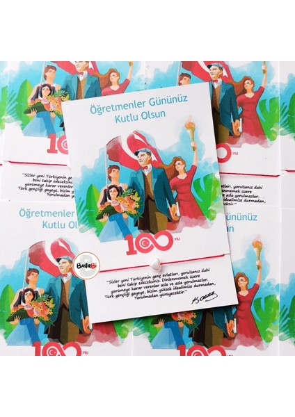 Öğretmenler Günü Hediyesi Şans Bilekliği 15 Adet