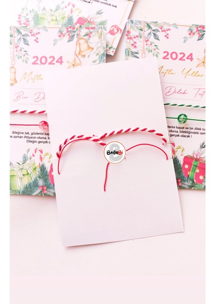 Yeni Yıl, Yılbaşı Aşk ve Şans Küresi Bilekliği 100 Adet modelleri