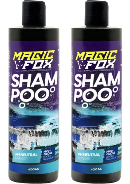 Cilalı Oto Şampuanı Ph Nötr Araç Araba Yıkama Şampuanı 2'li Set