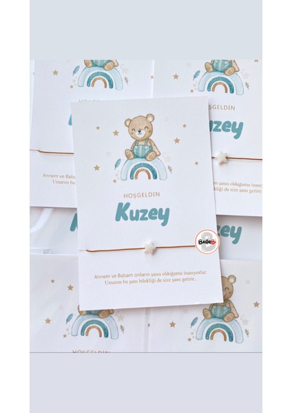 Gökkuşağı Ayıcık Temalı Doğum, Doğum Günü, Mevlid Hediyeliği 30 Adet