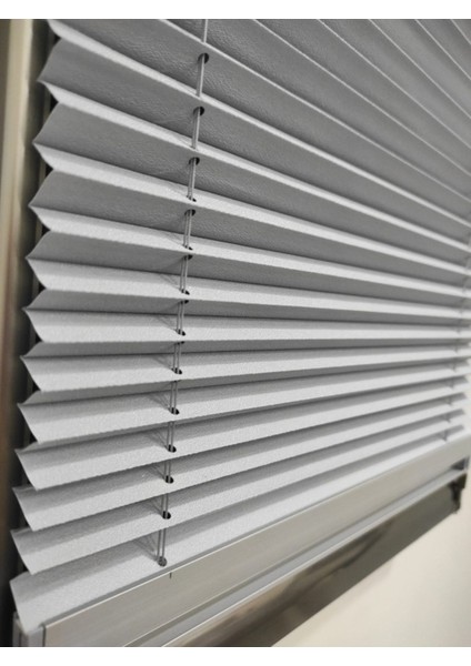 Plise Katlanır Cam Balkon Perdesi - Ofis Perdesi - Mutfak Perdesi - Salon Perdesi Beyaz