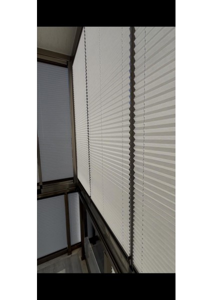 Plise Katlanır Cam Balkon Perdesi - Ofis Perdesi - Mutfak Perdesi - Salon Perdesi Beyaz modelleri