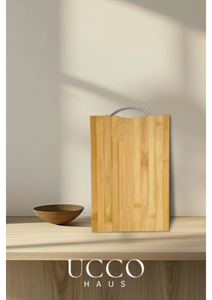 Metal Saplı Bambu Kesme Tahtası 21,5X32 cm Orta Boy – Antibakteriyel, Sağlıklı, Dayanıklı indirimleri