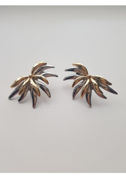 Gold Silver Palmiye Küpe modelleri