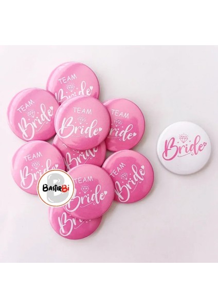 Bride, Team Bride Buton Rozet 10 Adet