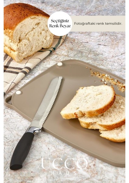 Çift Taraflı Kaymaz Kesme Panosu | Rendeli, Et, Sebze ve Meyve Pratik Plastik Kesme Tahtası Mutfak