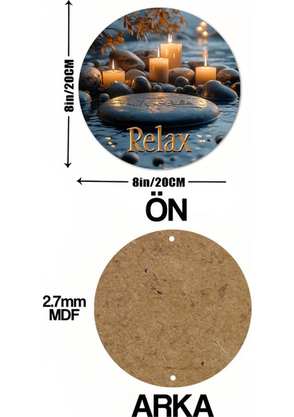 Relax Temalı Uv Baskılı Mdf Duvar Süsü – 33X33 cm & 20X20 cm DT120 indirimleri
