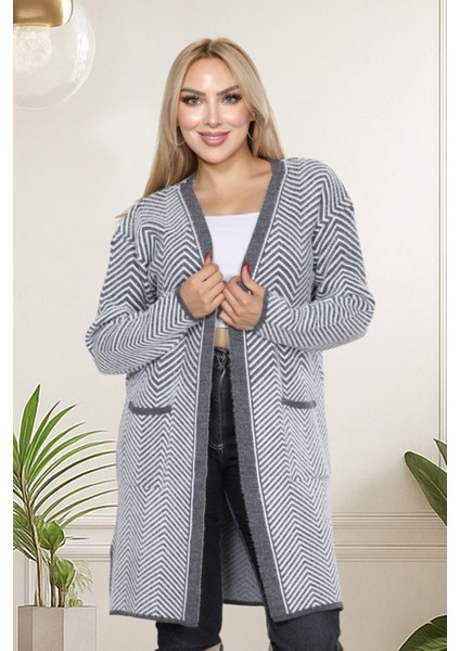 Diz Boy Sakal (Yumoş) Iplik Ceket -Iki Cepli Triko Kazak Yeni Sezon Şıklığı modelleri