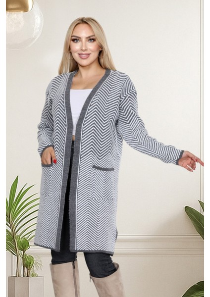 Diz Boy Sakal (Yumoş) Iplik Ceket -Iki Cepli Triko Kazak Yeni Sezon Şıklığı