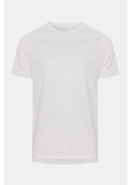 Erkek Beyaz Activewear T-Shirt