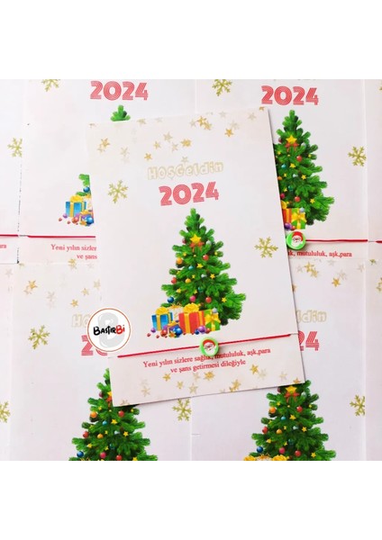 Yılbaşı Yeni Yıl Hediyesi Noel Baba Bileklik 30 Adet