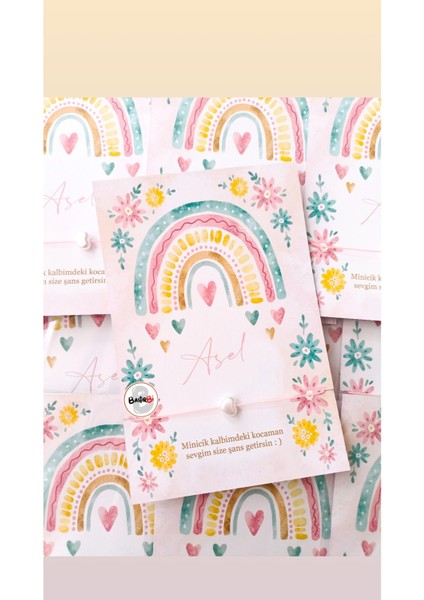 Gökkuşağı Temalı Doğum Günü Hediyesi Şans Bilekliği 30 Adet fiyatları