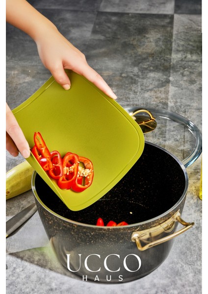 Esnek Kaymaz Kesim Matı 23X34 cm | Bıçak Dostu Pratik Doğrama ve Taşıma Altlığı Sunumluk modelleri