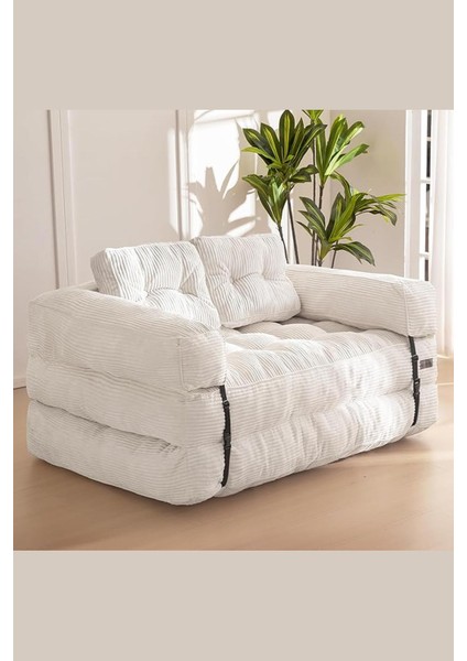 Kapri Krem Yeni Nesil Yatak Kanepe Koltuk Pati Dostu Kadife Kumaşlı