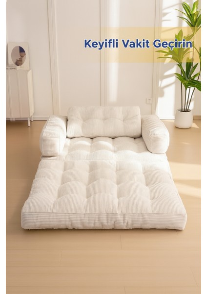 Kapri Krem Yeni Nesil Yatak Kanepe Koltuk Pati Dostu Kadife Kumaşlı modelleri