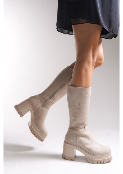 Lvamel Kadın Diz Altı Topuklu Çizme 0012501 fiyatları