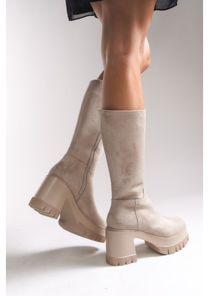 Lvamel Kadın Diz Altı Topuklu Çizme 0012501 fırsatları