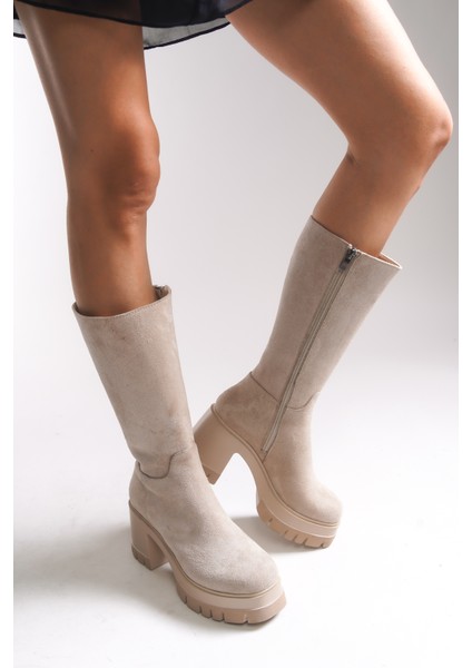Lvamel Kadın Diz Altı Topuklu Çizme 0012501 indirimleri