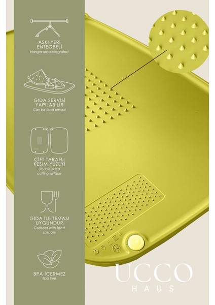 Çift Taraflı Kaymaz Kesme Panosu | Rendeli, Et, Sebze ve Meyve Pratik Plastik Kesme Tahtası Mutfak fiyatları