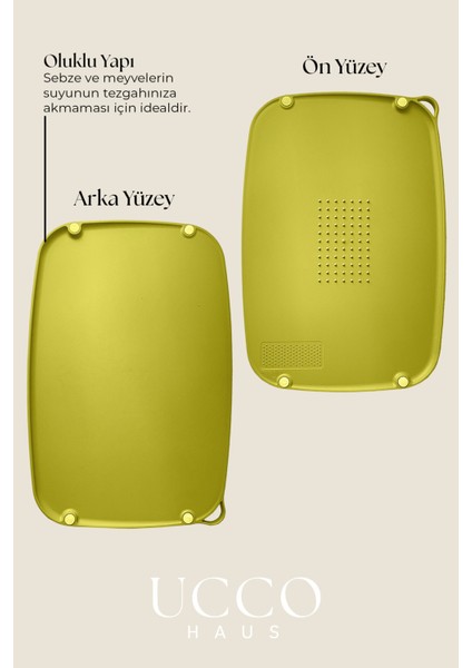 Çift Taraflı Kaymaz Kesme Panosu | Rendeli, Et, Sebze ve Meyve Pratik Plastik Kesme Tahtası Mutfak fırsatları