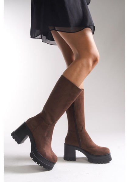 Lvamel Kadın Diz Altı Topuklu Çizme 0012501 modelleri