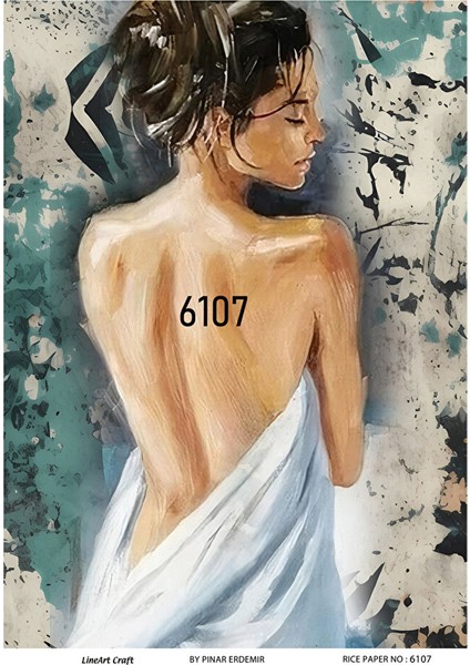 6107 Kadın Desenli Pirinç Dekopaj 30X42