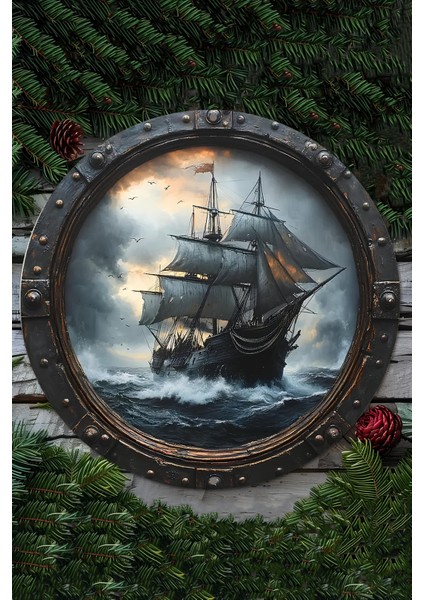 Dekoratif Uv Baskılı Mdf Duvar Süsü – Yelkenli Gemi Tasarımı – 33X33 cm & 20X20 cm DT129 fiyatları