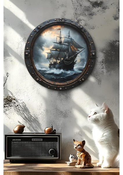 Dekoratif Uv Baskılı Mdf Duvar Süsü – Yelkenli Gemi Tasarımı – 33X33 cm & 20X20 cm DT129 fırsatları