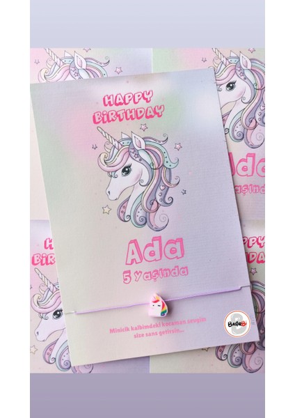 Unicorn Temalı Doğum Günü Hediyesi 30 Adet modelleri